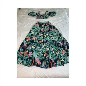 Fashion Nova Tropical Moments Maxi Dress Set